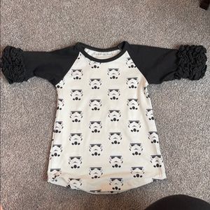 Girls stormtrooper shirt with ruffles